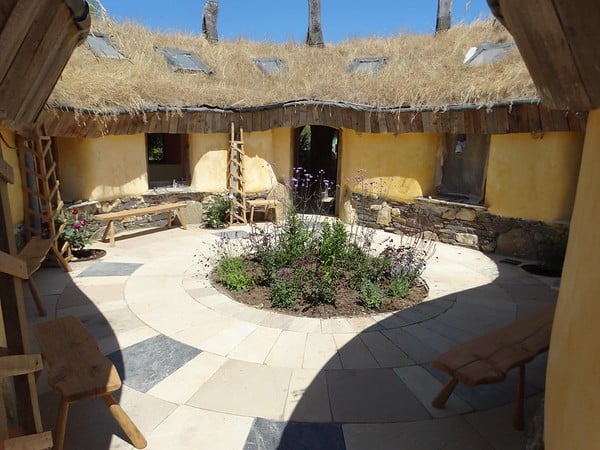 traditional celtic courtyard